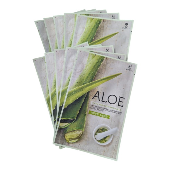 10 Packs Miracle M24‎ Maybe Facial Mask With Whole Aloe - Picture 1 of 3